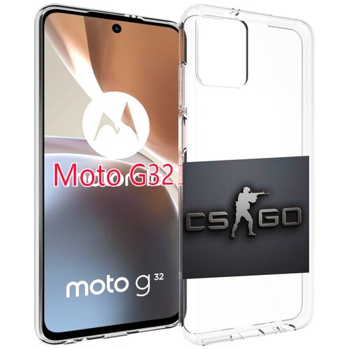 Чехол MyPads CS go логотип мужской для Motorola Moto G32 задняя-панель-накладка-бампер чехол mypads cs go логотип мужской для motorola edge plus задняя панель накладка бампер