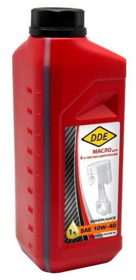 Масло Dde 4-х тактное 10W-40 , API SJ/CF ( 1л ) минеральное