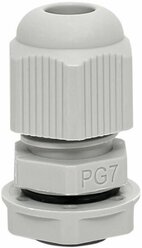 Сальник PG7 IP54 отв. d13мм провод d3-6.5мм (уп.4шт) PROxima EKF plc-pg-7-4-r