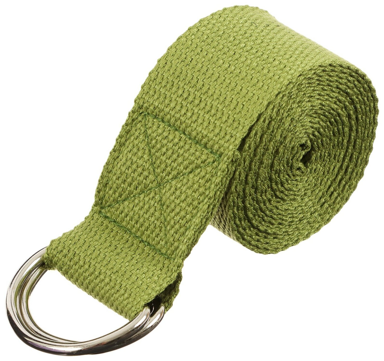 фото Ремень для йоги, 180 × 4 см, цвет зелёный