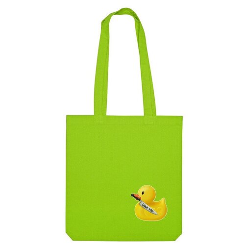 Сумка шоппер Us Basic, зеленый сумка злая уточка с ножом мини оранжевый