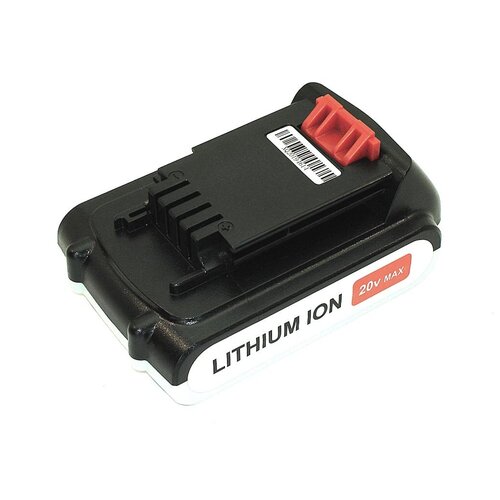 Аккумулятор для Black & Decker (p/n: LB20, LBX20, LBXR20 SL186K, ASL188K, BDCDMT12) 20V 2Ah Li-ion аккумулятор lion lb20 3 0 li