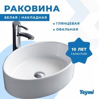 Раковина Teymi Lori 50 накладная, белая T50502