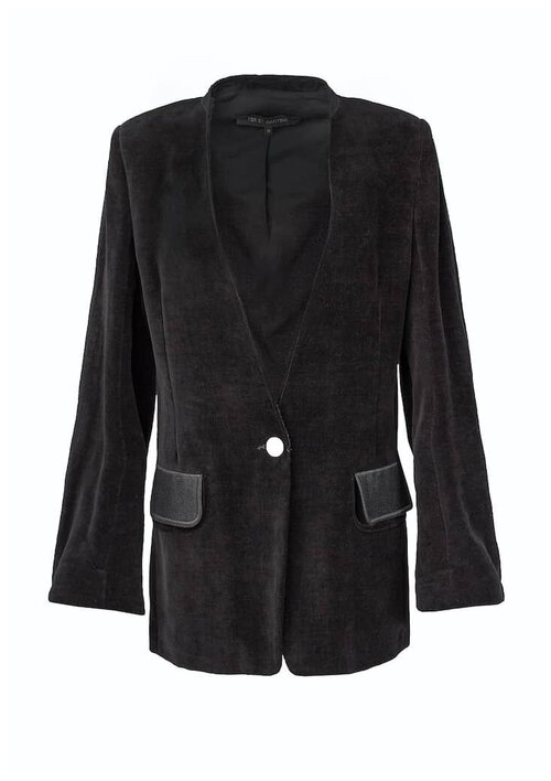 Пиджак Ter et Bantine, средней длины, силуэт полуприлегающий, размер 42, черный