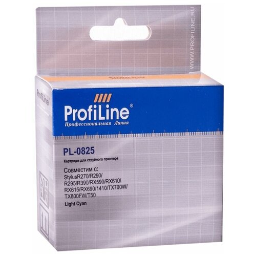 Картридж ProfiLine PL- 0825 Light Cyan для Epson StylusR270/R290/R295/R390/RX590/RX610/RX615/RX690/1410/TX700W/TX800FW/T50 картридж profiline pl cb338he