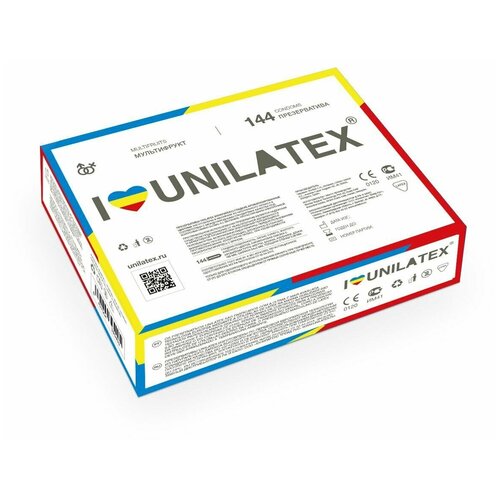 Разноцветные ароматизированные презервативы Unilatex Multifruits - 144 шт.