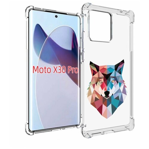 Чехол MyPads Геометрический-волк для Motorola Moto X30 Pro задняя-панель-накладка-бампер