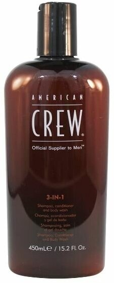 American Crew Classic 3-in-1 Shampoo, Conditioner and Body Wash - Средство 3 в 1 Шампунь, Кондиционер и Гель для душа 450 мл