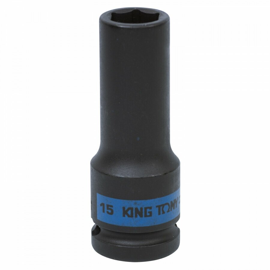 Головка торцевая ударная глубокая шестигранная 1/2", 15 мм KING TONY 443515M