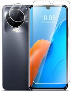 Фото Защитное стекло на Infinix Note 12 (2023) (Инфиникс Нот 12 2023 г) гибридное - пленка + стекловолокно на Экран и Камеру прозрачное Hybrid Glass Miuko