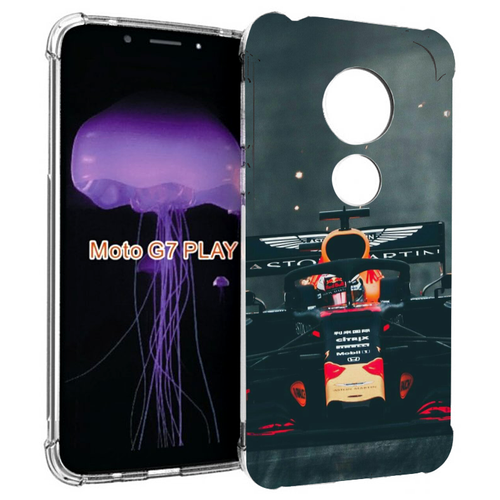 Чехол MyPads формула 1 астон мартин для Motorola Moto G7 Play задняя-панель-накладка-бампер