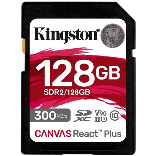 Карта памяти Kingston SDXC 128GB Canvas React Plus UHS-II V90 260/300Mb/s