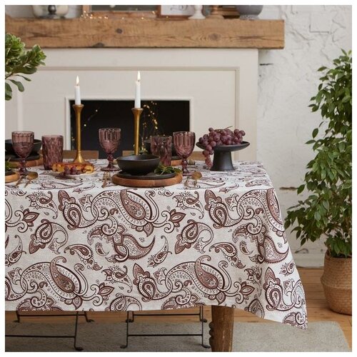 Скатерть 110x149 см Прямоугольная Узоры Саржа 2445₽