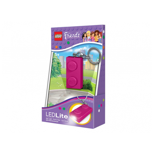 Брелок-фонарик Lego кубик Friends, розовый LGL-KE52F