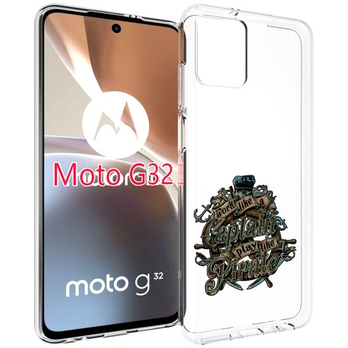 Чехол MyPads капитан пиратов для Motorola Moto G32 задняя-панель-накладка-бампер