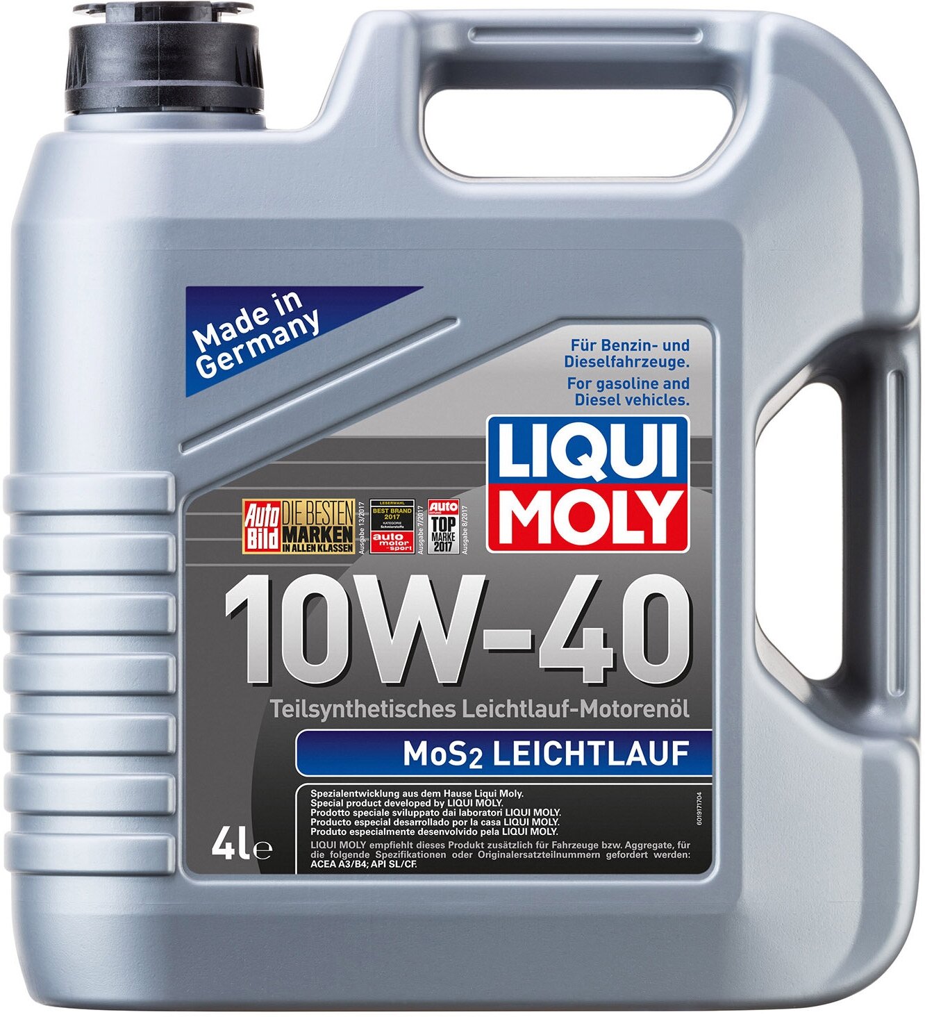 Масло моторное LIQUI MOLY MoS2 Leichtlauf 10W40 4л SL/CF