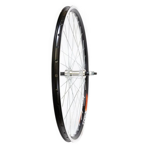 фото Trix колесо 28-29 заднее аллюминий черный вт: сталь трещотка гайка серый спица черный