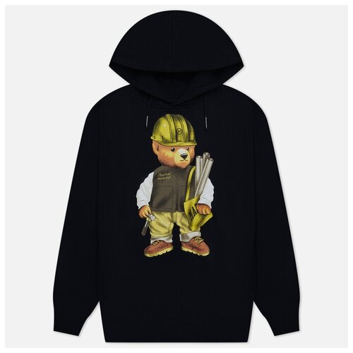 фото Мужская толстовка market workshop bear hoodie синий , размер xl