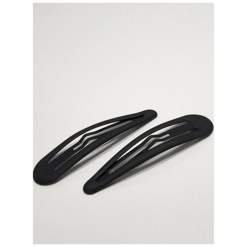 Заколки клик-клак HairStyle черный матовый, 10 шт.