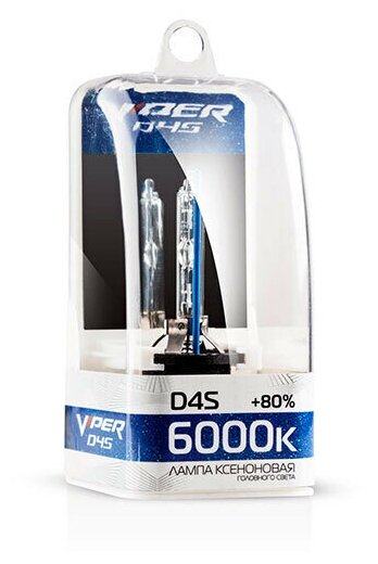 Ксеноновая лампа D4S VIPER +80% 6000K