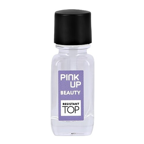 Верхнее покрытие для ногтей блеск и стойкость цвета PINK UP BEAUTY Shine and resistant 11 мл