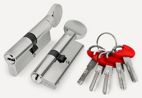 Изображение товара Цилиндровый механизм (D-PRO502/80) D-PRO5002Knob80(40+10+30) CP хром 5Key