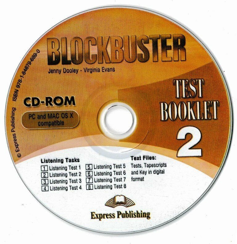 Blockbuster 2 Test Booklet CD-ROM Аудио CD к сборнику тестовых заданий и упражнений