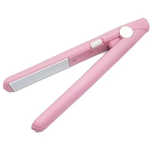 Выпрямитель для волос дорожный мини-утюжок розовый 32500₽