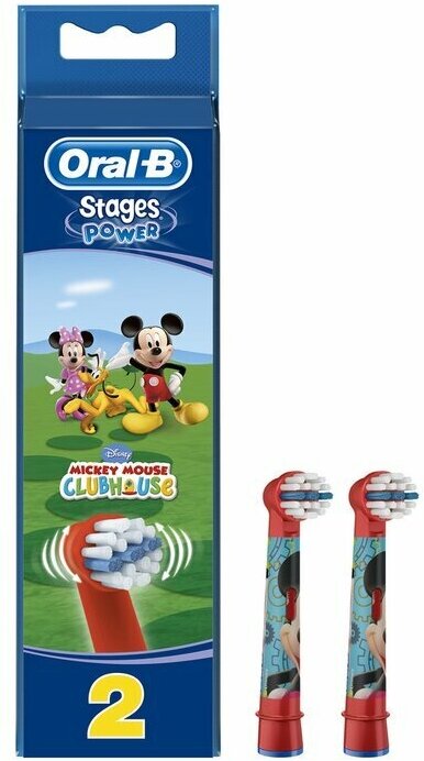 Сменные насадки Oral-B Kids Mickey Mouse, 2 шт EB10S-2 - фотография № 1