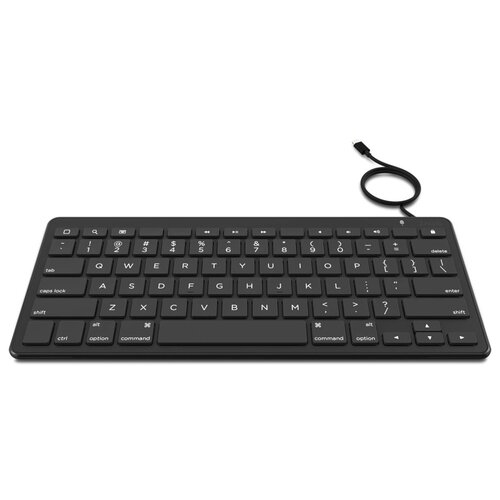 Клавиатура Zagg Universal Wired Lightning Keyboard черный, английская клавиатура microsoft wired keyboard 600 black usb черный английская русская ansi