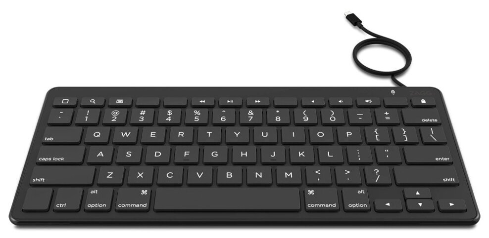 Клавиатура Zagg Universal Wired Lightning Keyboard черный, английская