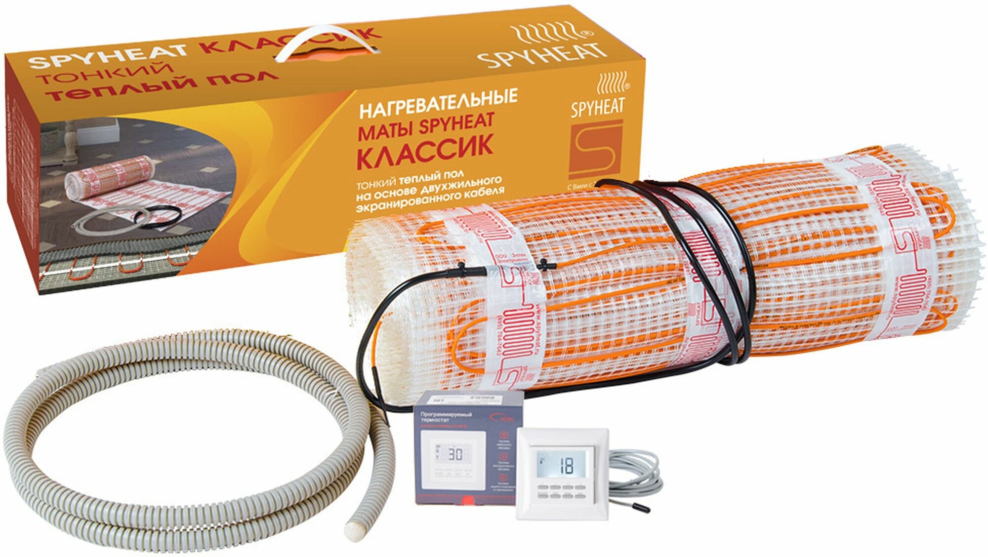 Комплект теплого пола кабельный SPYHEAT классик SHMD-8-1050 7.0 кв. м