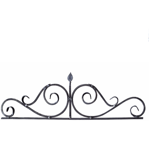 кованая корона на ворота волна Кованый элемент Корона калитка №1 (850х250 мм), из квадрата сечения 10х10мм, Вес: 2.60 кг, Без покраски
