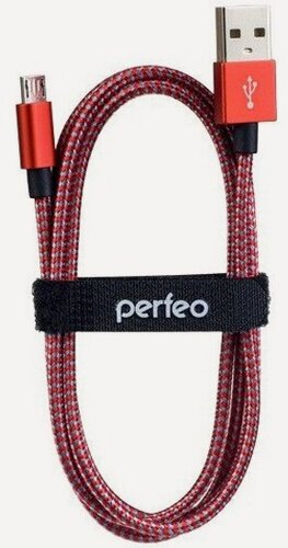 Изображение товара Кабель Perfeo U4804 USB 2.0 A вилка - Micro USB вилка 3м red