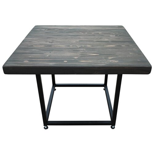 Журнальный стол Гавайи из натурального дерева и стали в стиле лофт 60*60*43(В)см