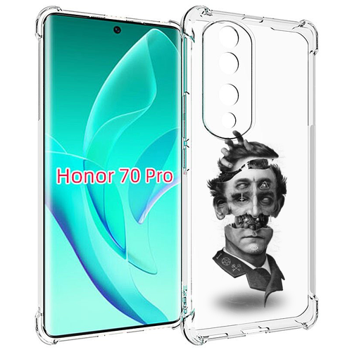 Чехол MyPads страшное лицо абстракция для Honor 70 Pro / 70 Pro Plus задняя-панель-накладка-бампер чехол mypads головолока абстракция для honor 70 pro 70 pro plus задняя панель накладка бампер