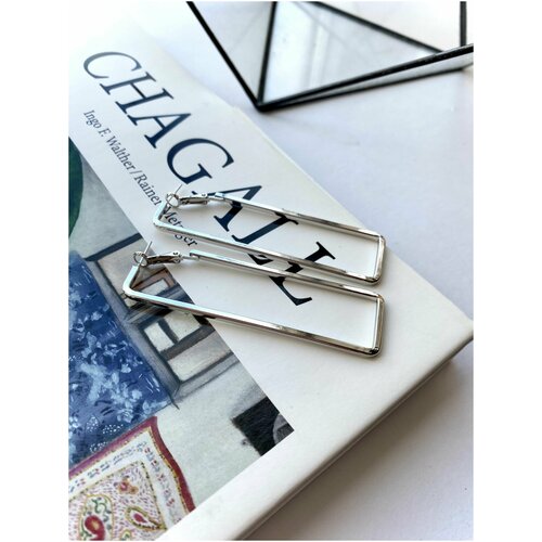 Серьги кольца/серьги прямоугольник/серьги женские/геометрические