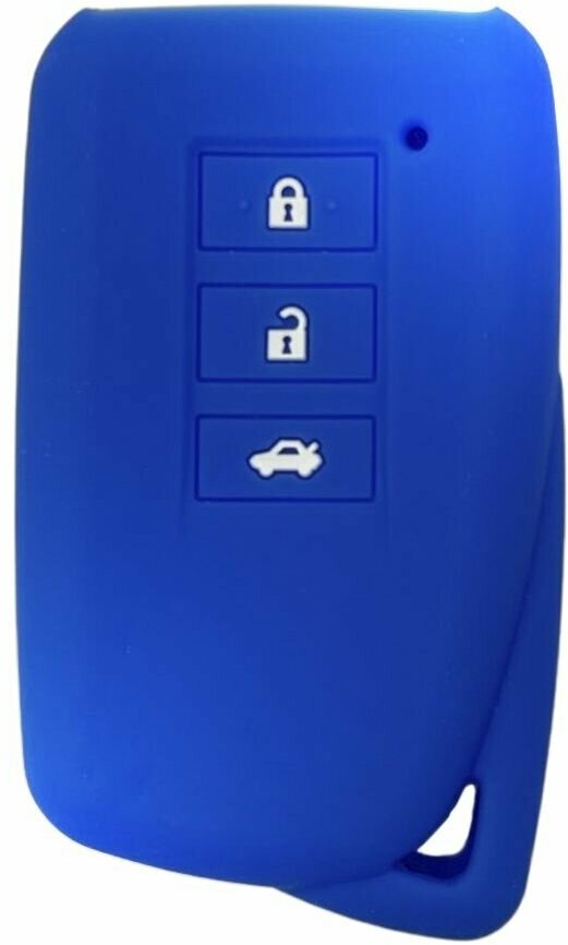 Чехол силиконовый атного ключа Lexus 2015 - н в синий с лого