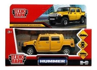 Машина металл HUMMER H2 PICKUP длина 12 см, двери, багажник