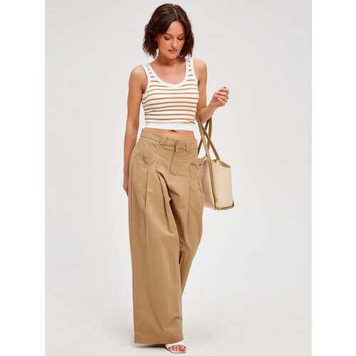 фото Брюки dorizori, размер l, бежевый