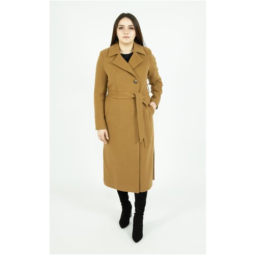 Пальто , размер 46, коричневый