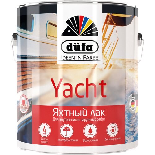 Лак алкидно-уретановый DUFA Yacht яхтный 0,75л полуматовый, арт. Н0000002562