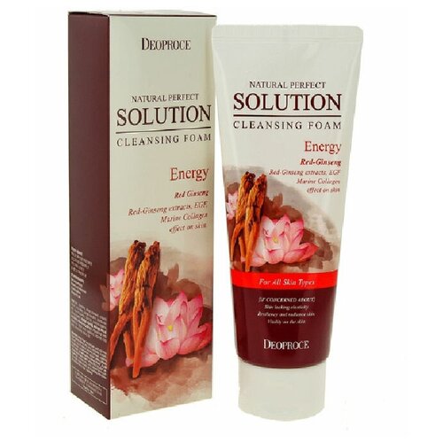 Очищающая пенка для лица DEOPROCE NATURAL PERFECT SOLUTION CLEANSING FOAM ENERGY 170g