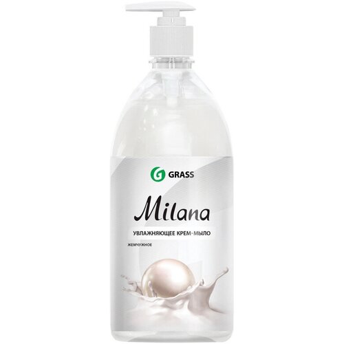 126201 Крем-мыло Grass Milana Жемчужное жидкое 1л (126201) (6 шт. в упаковке)