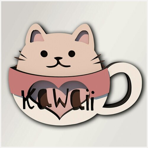 Изображение товара Набор для творчества, росписи, рисования, 3D картина-диорама по номерам детская котик - 32 5с