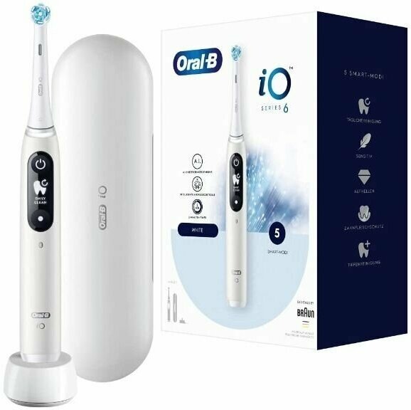 Электрическая зубная щетка Oral B iO Series 6 White, белый - фотография № 3