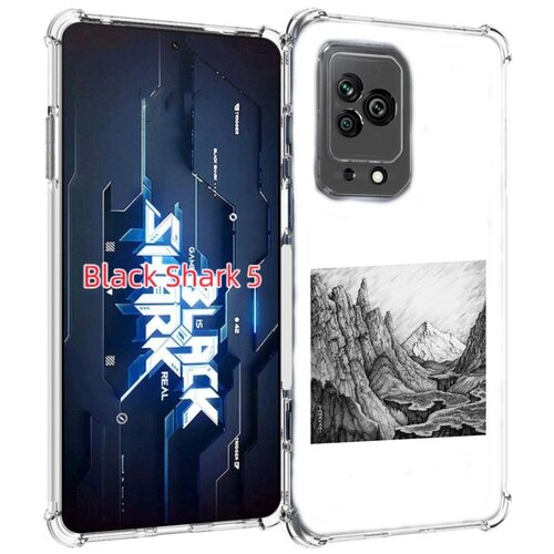 Чехол MyPads Ямакаса Мияги и Энди Панда для Xiaomi Black Shark 5 задняя-панель-накладка-бампер