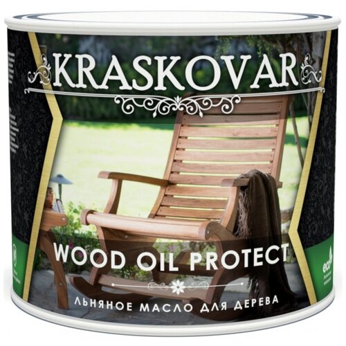 Масло Kraskovar Wood Oil Protect, бесцветный, 2.2 л