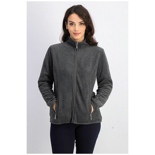 фото Толстовка karen scott m серая флисовая на молнии