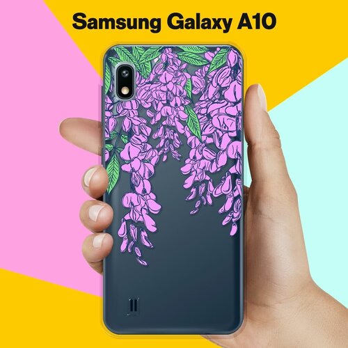 Силиконовый чехол Цветы фиолетовые на Samsung Galaxy A10 силиконовый чехол цветы фиолетовые на samsung galaxy a01 core